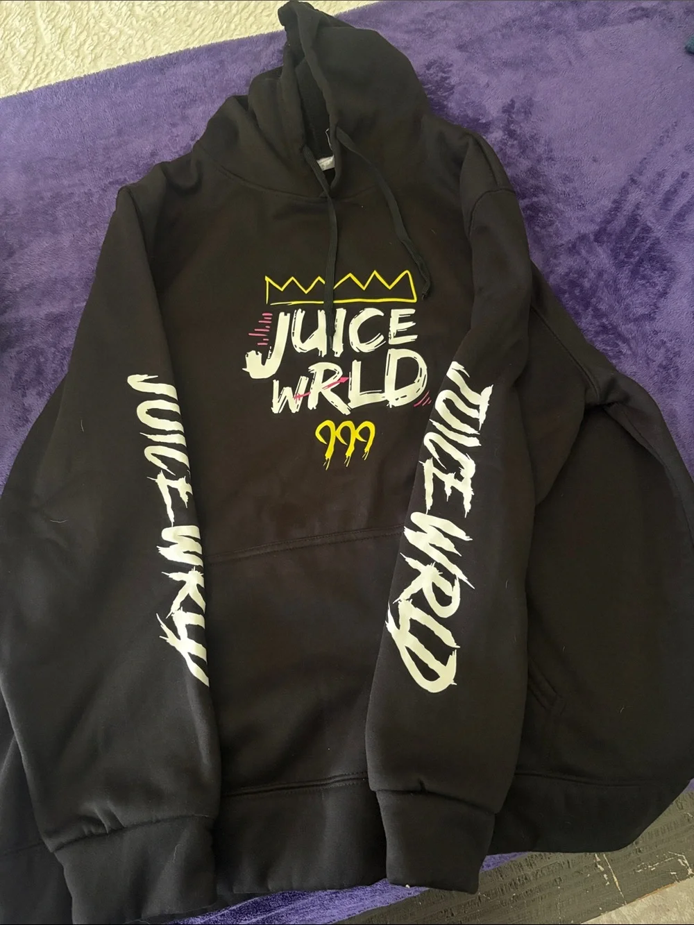 Black Graphic Crewneck Sweatshirt